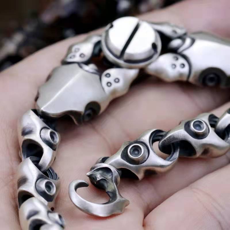 Avanguardia Master Mecha King Tendenza Moda Bracciale Linea Capelli Mecha Maschile Clip Doppia Granchio Bracciale Hip Hop Accessori Gioielli
