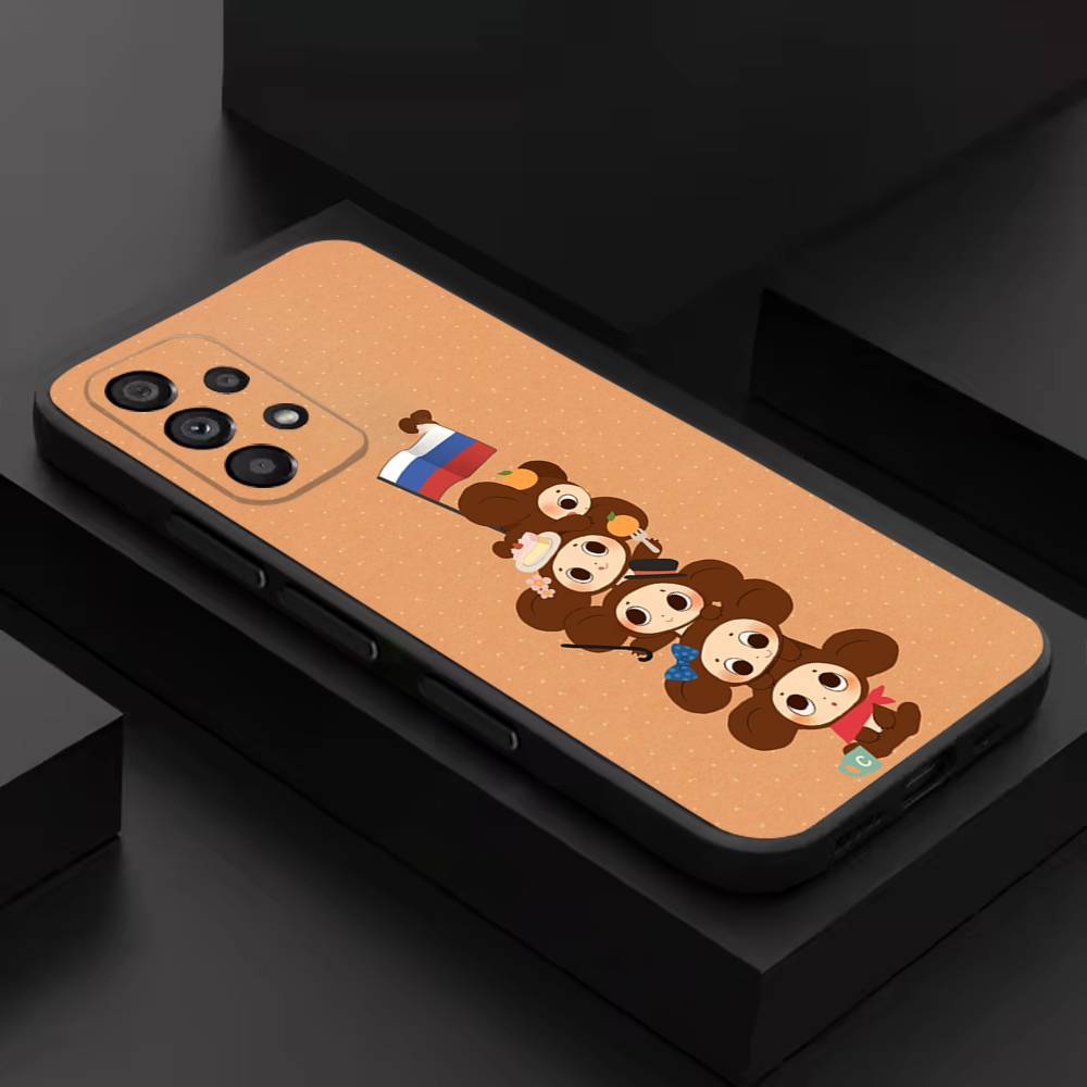 Cartoon C-Cheburashka-es For Samsung S 26,25,24,23,22,30,21,10,9,Ultra,Plus,Lite,FE,4,5G Phone Case Black Soft Case