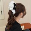 Pearl Bowknot Banana Clip Hair Clips Bow Vertical Clip Cute Lace Bow Hairpin  Women