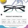 CREEK Blue Light Blocking Glasses, Computer Reading/Gaming/TV/Phones Glasses for Women Men, Anti Eyestrain & UV Glare (DC BLACK-GREEN)