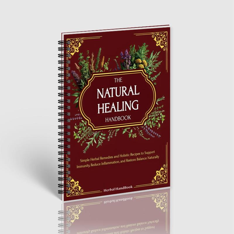 Natural Healing Handbook Spiral Bound Guide With Herbal Remedies And Recipes For Heart Health Blood Sugar Focus Boost