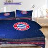 FC Bayern München Muster Bettwäsche Steppdecke Set Bettbezug Kissenbezug Heimdekoration Geburtstagsgeschenk (1 Bettbezug + 2 Kissenbezüge, ohne Füllung)