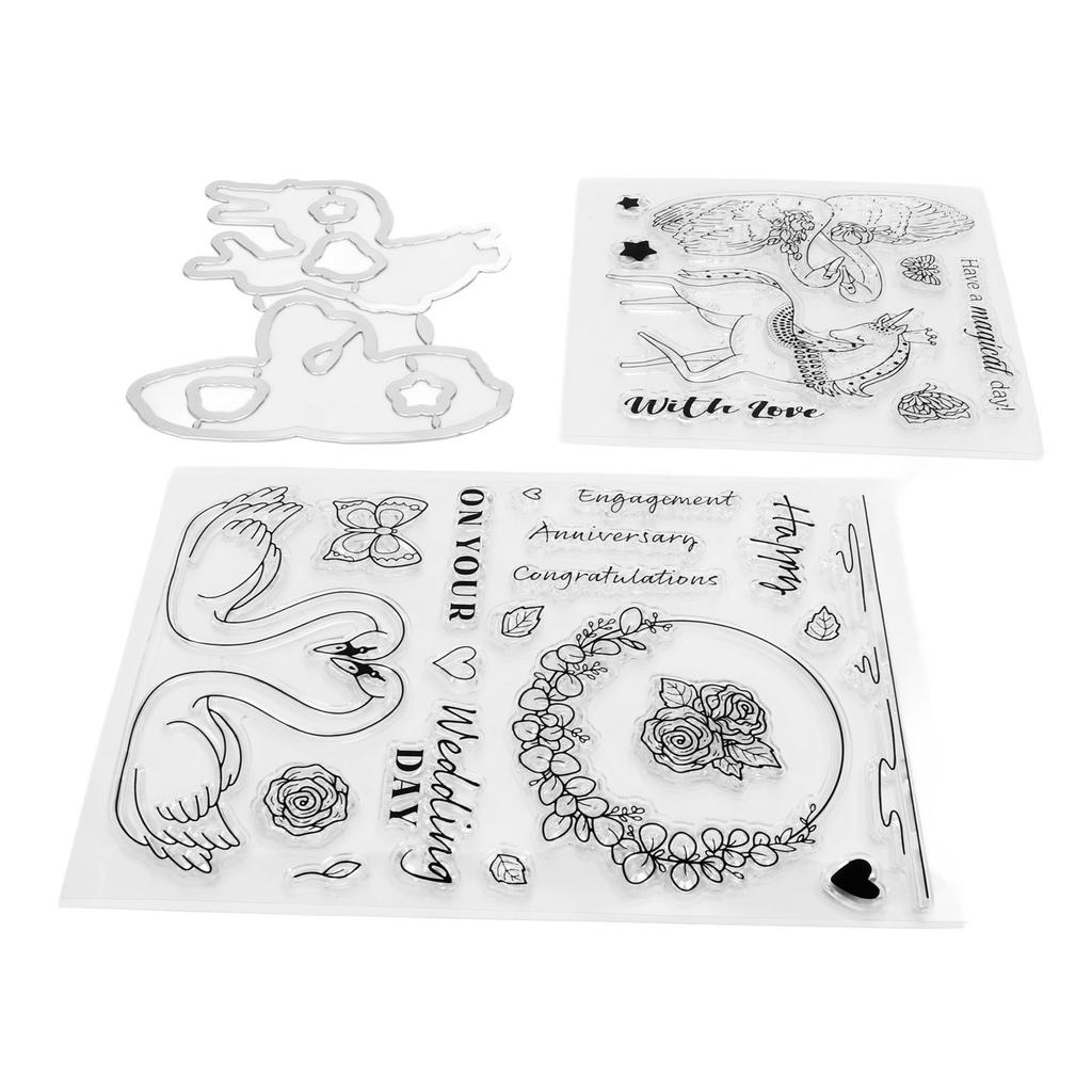 Clear Stamp Transparent Carving Block Valentine"s Day Style Reusable for DIY Crafting