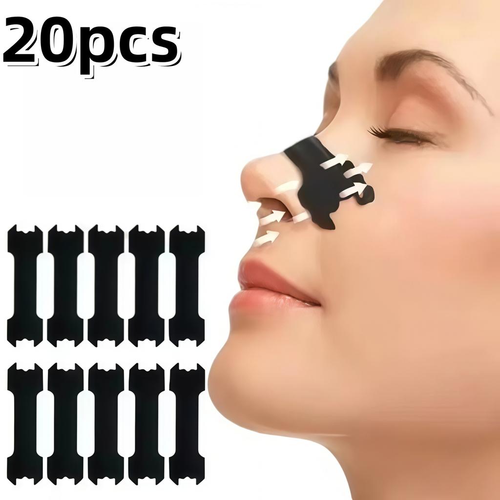 10/20/30PCS Black Nose Strips Extra Strength Nasal Strips Better Sleeping Non-Invasive Anti Snoring Strips for Adult and Child