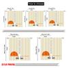 2pcs 2D Flat Printing Party Window Curtains Here Comes The Sun Polyester Without Electricity Festive Wall Decor Perfect for