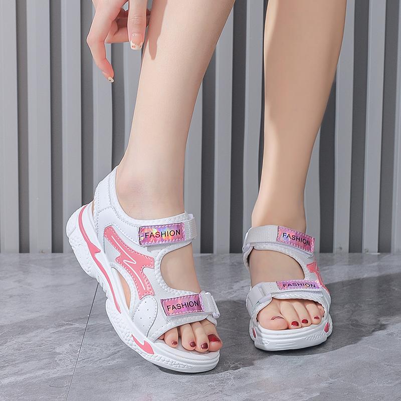 Літні надлегкі сандалі Жіночі спортивні сандалі Дівочі сандалі на липучці для дівчаток