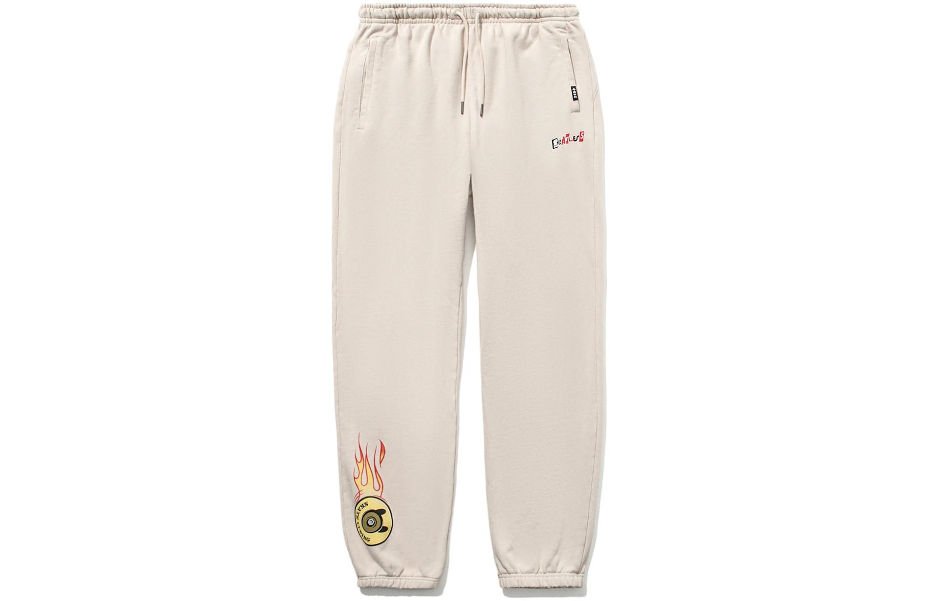 Li Ning Knitted Sweatpants Men s Oat Gray Moderate Cuffed Pants AKLT689-2 XL