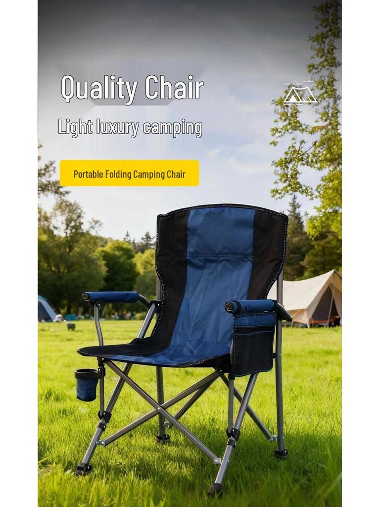 Portable High Back Folding Chair for Beach, Camping & Fishing