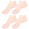 Yousheng 2 Pairs Silicone Pedicure Socks Hydrate Smooth Dry Feet Anti-Slip Elastic Silicone Socks for Better Balance