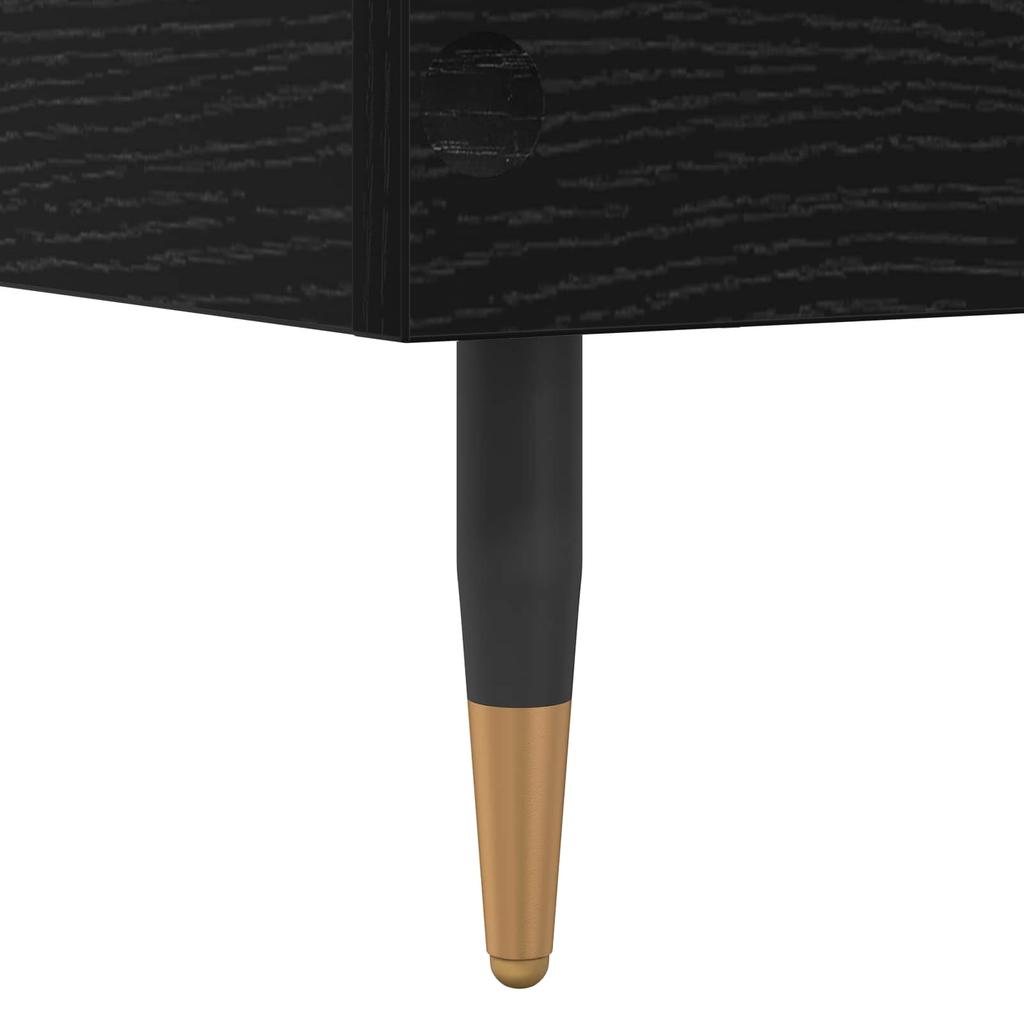 Bed Frame Black Oak 80 x 200 cm Particleboard