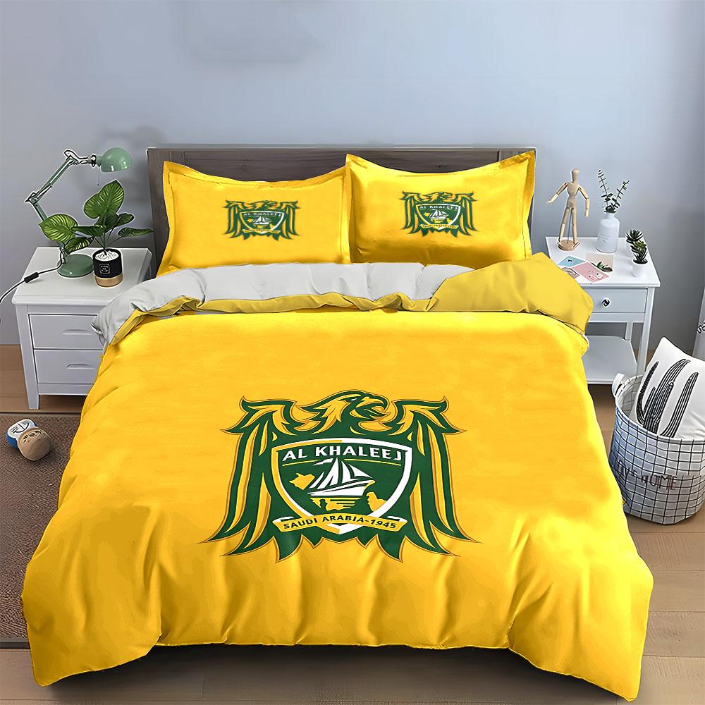 Al Khaleej Saudi Logo Design Bedding Duvet Cover Set Duvet Cover Pillowcases (1*Duvet Cover 2*Pillowcases, without duvet insert)