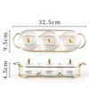 Break-Resistant Caddy Serving Platter Appetizer Plate Bowl Dessert Dividing