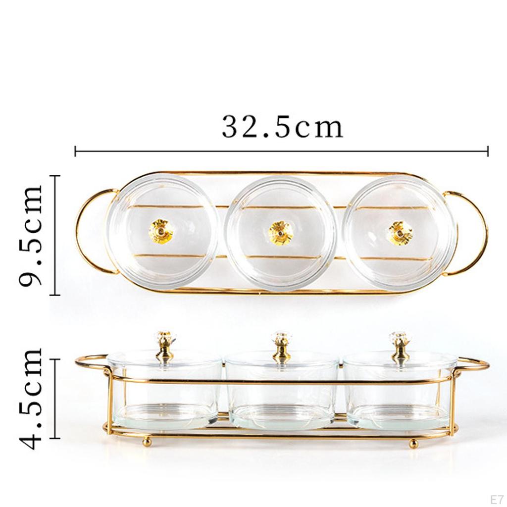 Break-Resistant Caddy Serving Platter Appetizer Plate Bowl Dessert Dividing