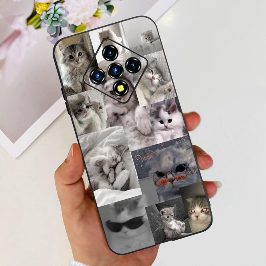 Lovely Painted Case For Infinix Zero 8 8i X687 X687B Soft TPU Back Cover For Infinix Zero8 Zero8i Black Silicon Phone Cases