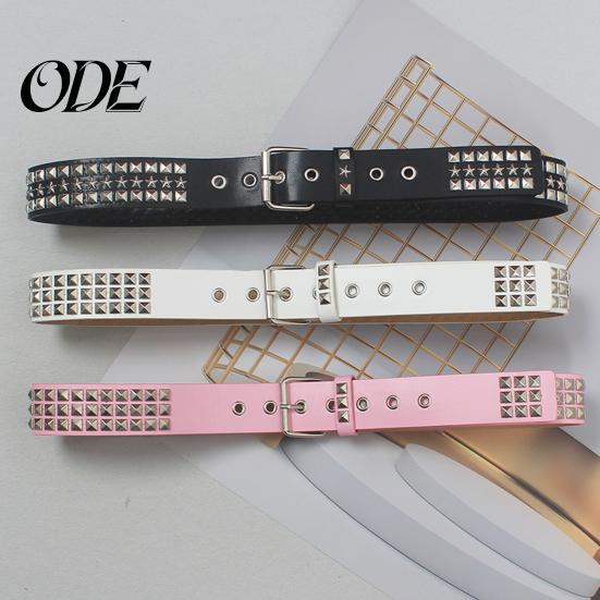 Cintura Stile Rock Punk con Borchie Quadrate Regolabile Accessorio Borchiato Cintura Donna Ragazze Accessori Scena Gotica Retro