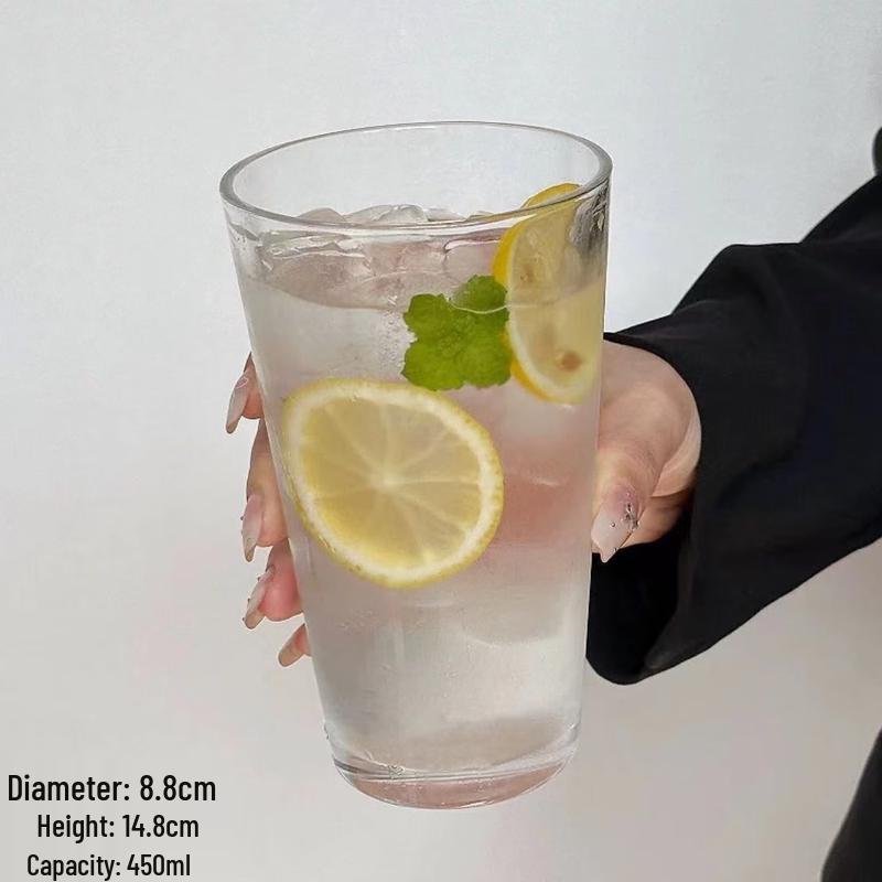 Shangqi Glass Beverage Tumbler Set with Straw and Lid