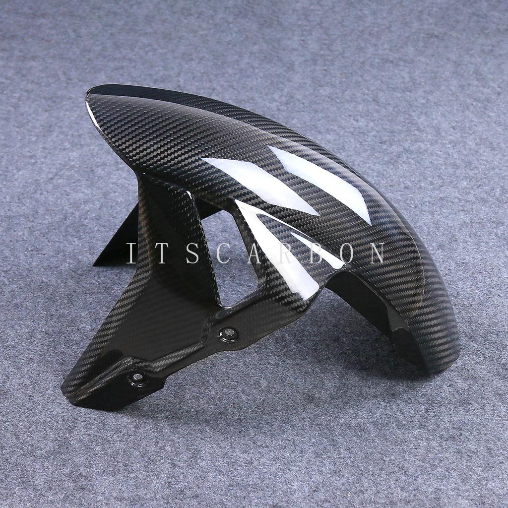 2024 For BMW F900R F900XR S1000XR S1000R S1000RR 2015- - 2023  Real Pure Dry Carbon Fiber Motorcycle Front Fender Mudguard Guard