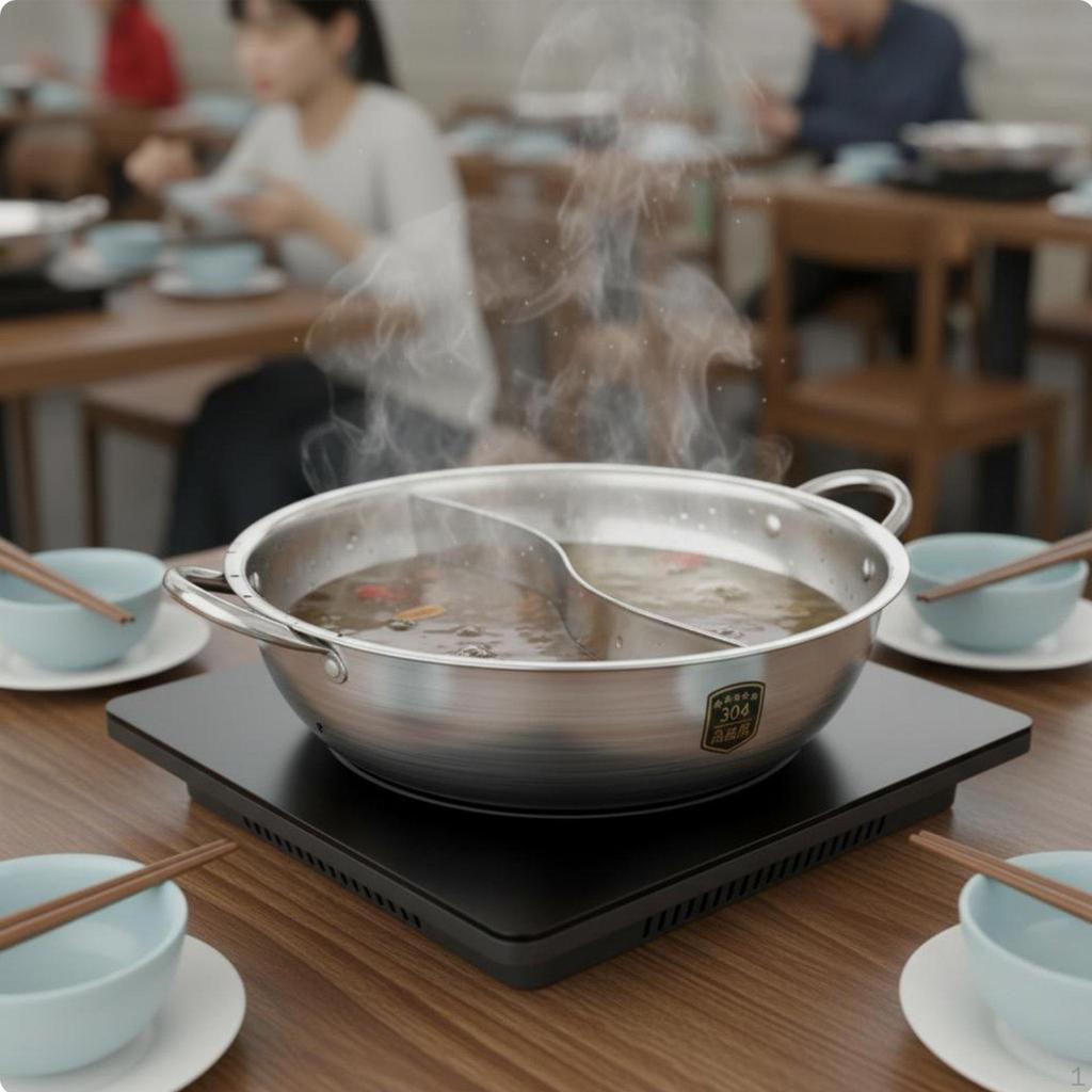 Divided Pot Gas Cooktop Safe Cookware Easy to Clean for Restaurant