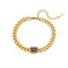 MamacitaSlay High Quality Gold Plated Cuban Chain AAA Zircon Necklaces Bracelets Stainless Steel Waterproof Jewelry for Women