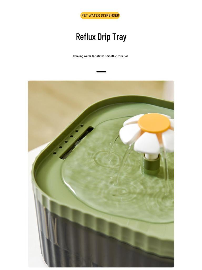 Smart Pet Water Fountain with Automatic Circulation and Filtered Flow for Cats and Dogs