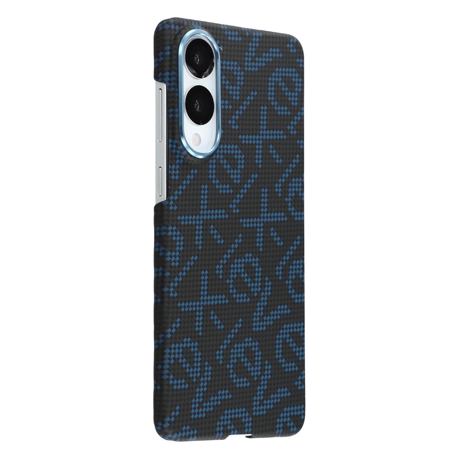 

X-LEVEL For Samsung Galaxy S25 Edge Case Compatible with MagSafe PC+Metal Phone Back Cover Carbon Fiber Texure Blue