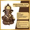 Braunes Terrakotta-Idol für Ganesh-Idol für Armaturenbrett-Gott Ganesha-Idol für Heimdekoration Ganpati zum Verschenken 3,5 Zoll (Braunes Terrakotta), Idol