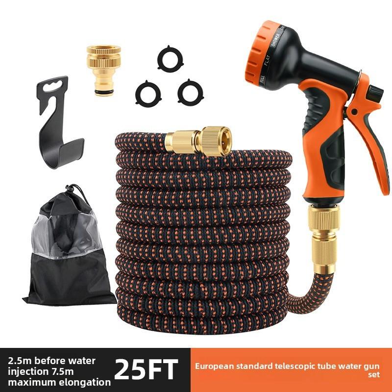 

Garden Water Hose Set With Autorewind And Highpressure Garden Spray For Lawn And Car Wash 7.5M
