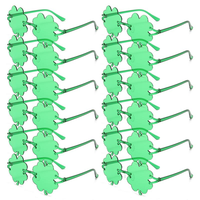 12 Pairs Per Set Fashion Rimless Floral Shades Women Candy Color Decor Party Sunglasses Ins Brand Design Sun Glasses