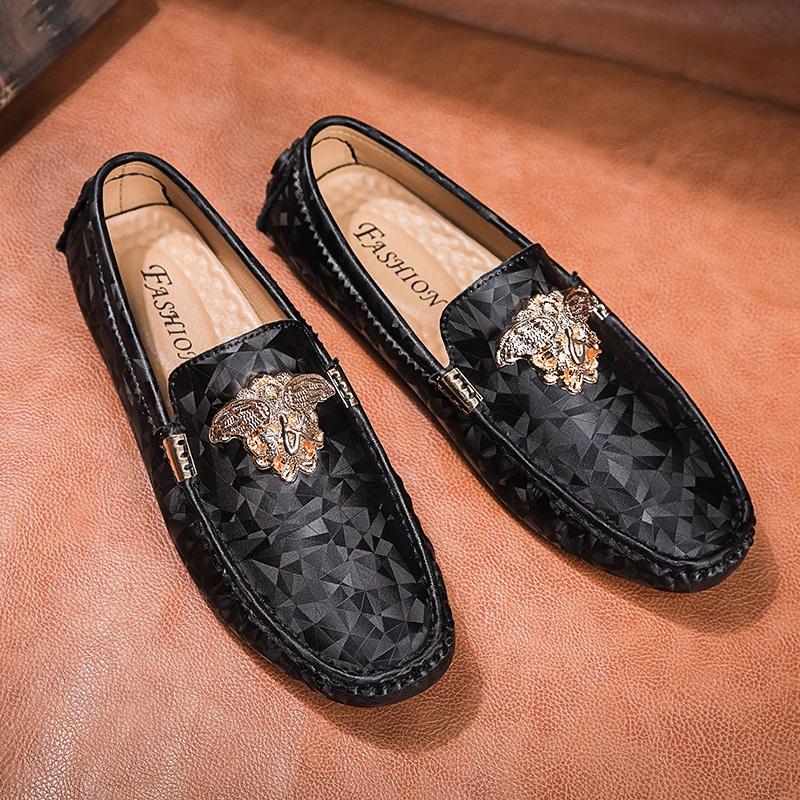 Men Fashion High Quality Luxury Brand Comfortable Men Casual Driving Shoes Plus Size 35-47  Slip on Boat Male Driving Shoes