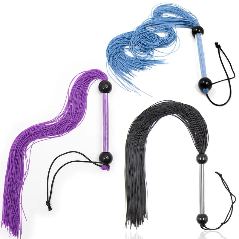 New Silicone Whip Bondage Restraint Soft Rubber Whip Role Play Game Riding Crop Flirting Slave Sex Toys for Couples