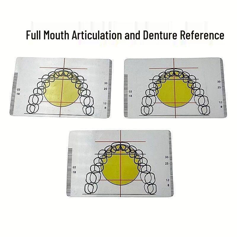 

Full Mouth Model Analysis & Denture Setup Guide: Articulation, Reference, and Measurement Card Dental Arch Graphic Ruler