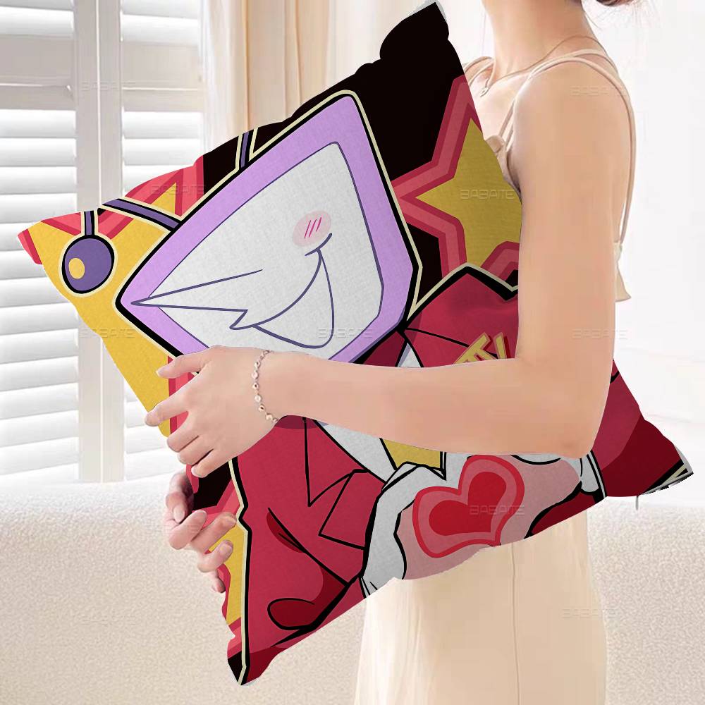 Cartoon Game Deltarune Tenna Meme Cushion Cover Polyester Sofa Cushions Decorative Throw Pillows Home Decoration Pillowcover