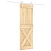 VidaXL Porte coulissante et kit de quincaillerie 70x210 cm pin massif, porte intérieure, porte de grange intérieure 3203038