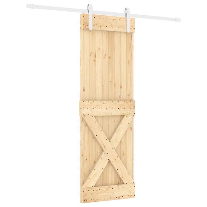 VidaXL Porte coulissante et kit de quincaillerie 70x210 cm pin massif, porte intérieure, porte de grange intérieure 3203038