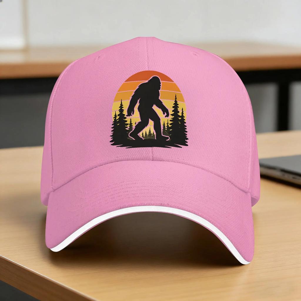 Bigfoot Hiking Casual Baseball Cap Summer Trucker Hat Adjustable Outdoor Gym Snapback Cap Couple Women Trendy Baseball Caps