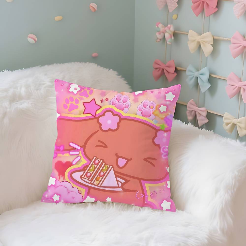 Cute MMochakawaii Case Plush Fabric Soft Pillowcase Double Sided Print Cushion Cover Household Gifts