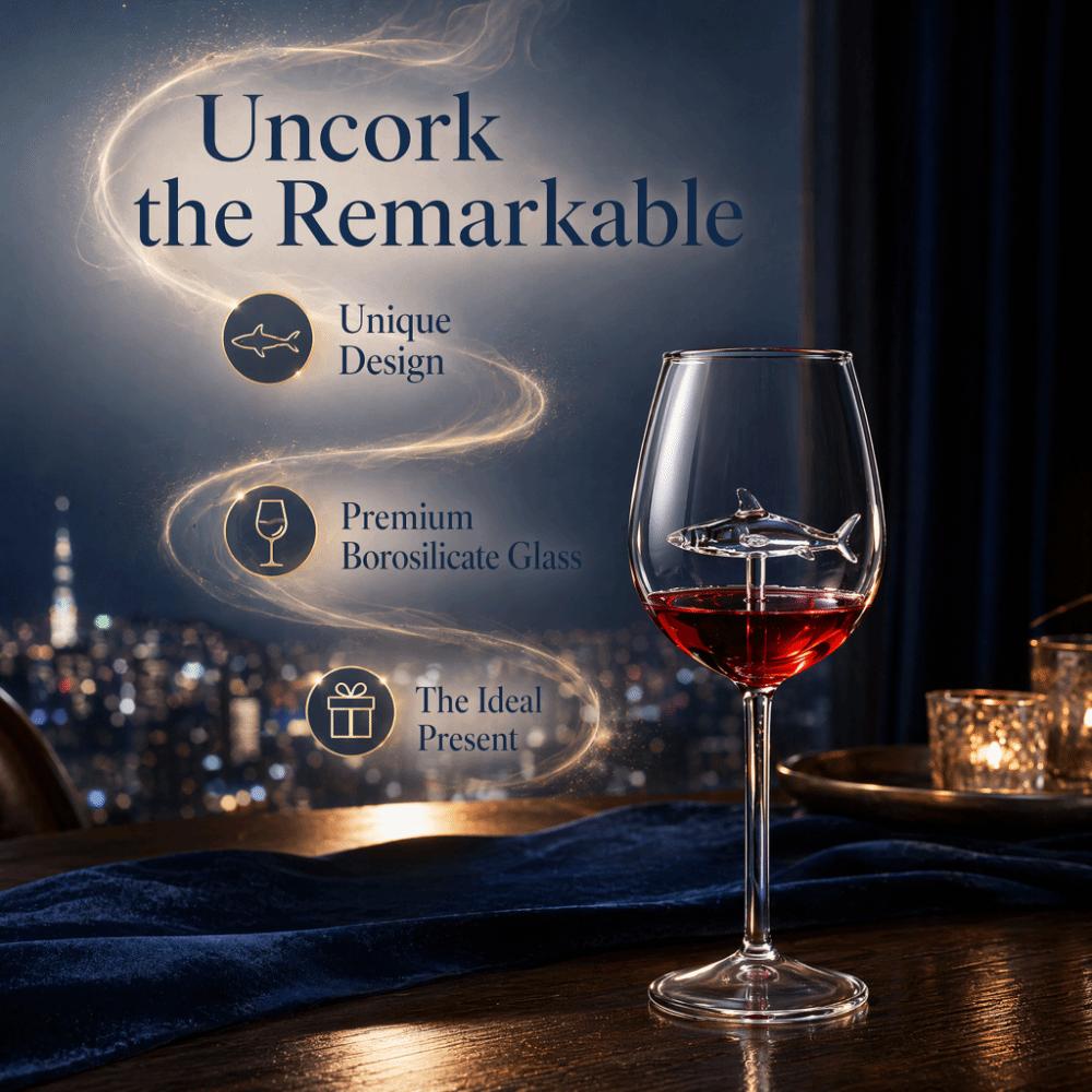 Transparent Shark Wine Glass Glass Red Wine Glass Cocktail Juice Glass Shark Lover Wine Lover
