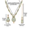 Touchstone Indian Bollywood Gorgeous Intricate Craftsmanship Sparkling White Colorful Rhinestone Crystal Wedding Designer Jewelry Necklace Set Gold