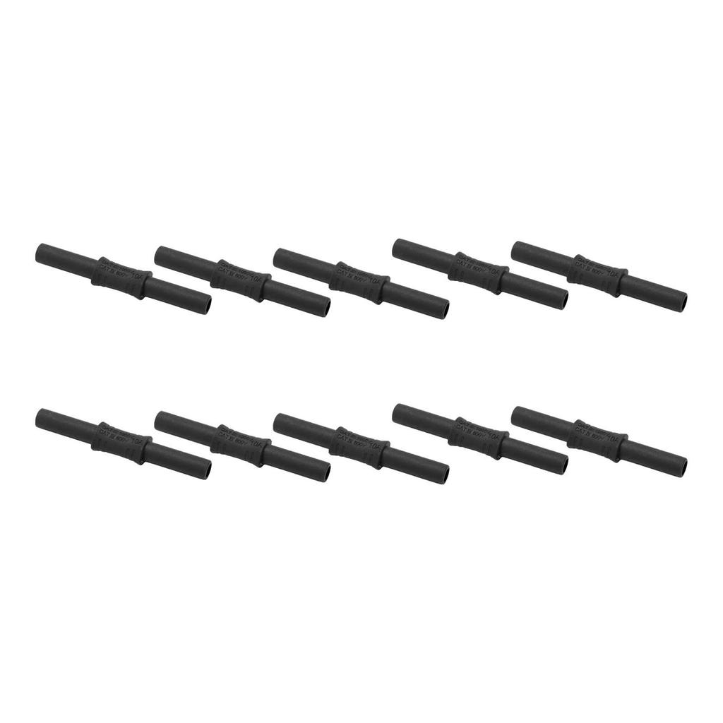 10 STÜCKE J.20009 Bananenkupplung 4mm Buchse auf Buchse Isoliert Bananenstecker-Verlängerung