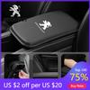 2026 Horká nálepka na auto Kožená podložka pod loketní opěrku auta Ochranná podložka na loket pro středovou konzolu pro Peugeot 206 207 307 3008 2008 308