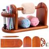 Wooden Yarn Holder Spinning Knitting Tools Crochet Yarn Holder Rotating Thread Spool Wool Ball Winder Rotation Spinner