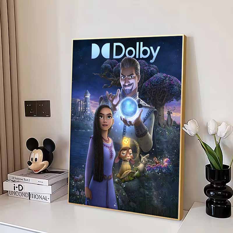 Disney Cartoon Diamond Painting Wish Upon A Star Dolby Sound Version Poster 5D DIY Art Cross Stitch Kit Mosaic Embroidery Home Decor Gift