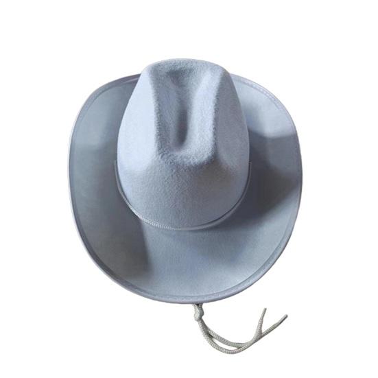 Cowboy Hat Women Men Western Adult Sun Hat Non-woven Fabric Cowgirl Hat Festival Theme Party Hat Fashion Accessory