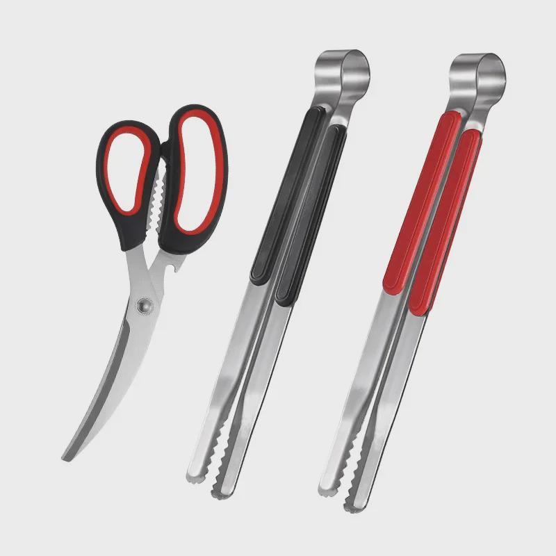 Ensemble de ciseaux coréens en acier inoxydable pour barbecue pour la cuisine et le camping en plein air - Parfait pour le poulet, le steak et plus encore.
