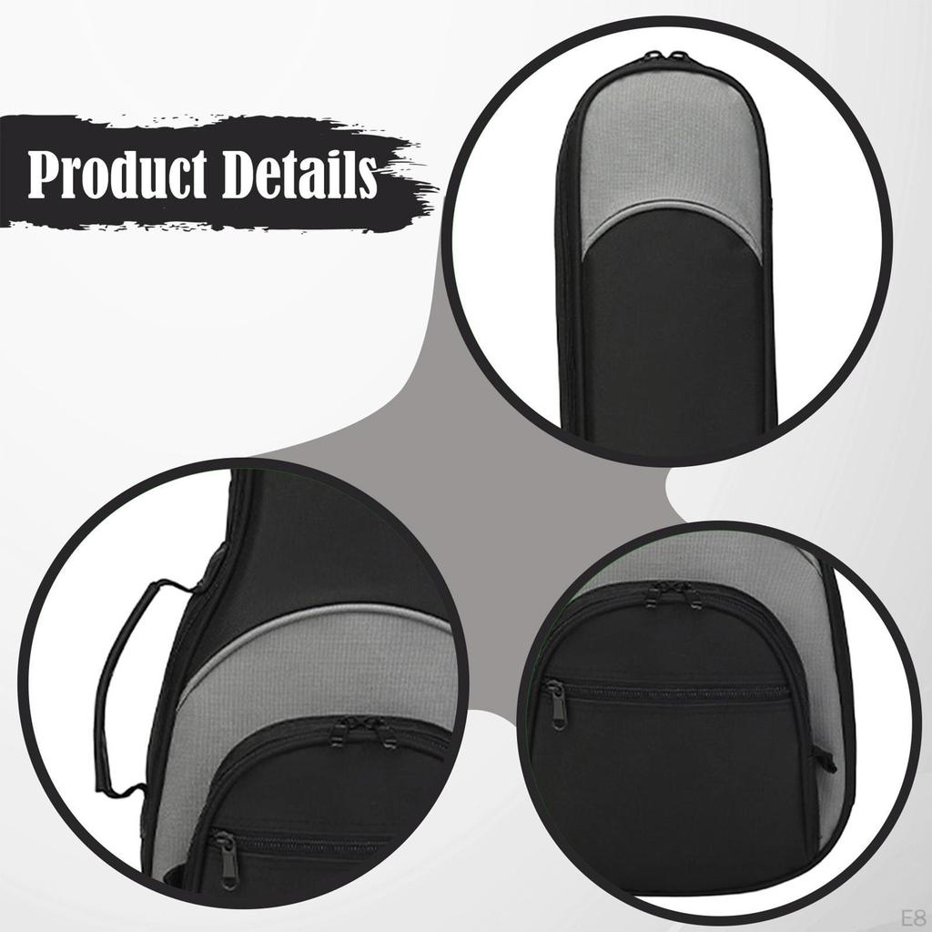 Ukulele Bag Sponge Padding Gig with Adjustable Shoulder Strap and Carrying Handle for