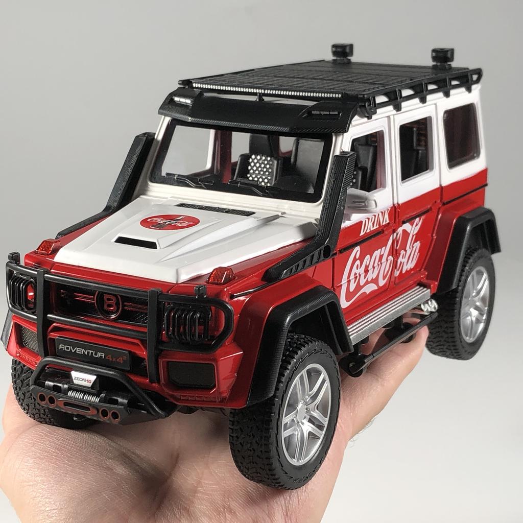 1:24 Benz G550 Coca Cola Off Road SUV Alloy Metal Diecast Model Car Home Decoration & Computer Desktop Ornaments Holiday Present