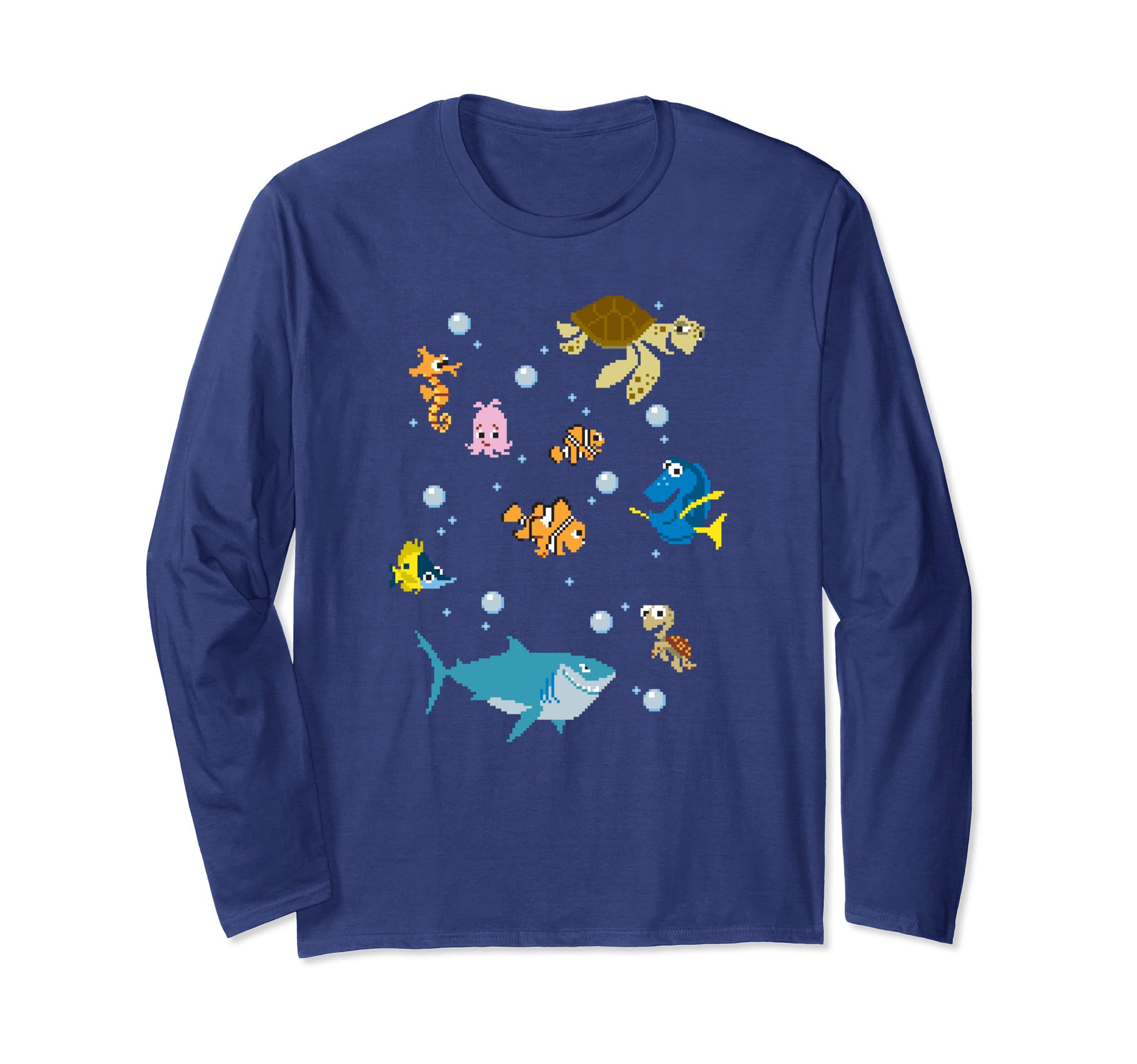 

Finding Nemo Pixilized Sea Creatures Long Sleeve T-Shirt
