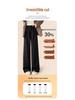 2026 High-End Black Women's Petite Wide-Leg Drape Suit Pants for Spring/Summer