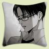 Levi Ackerman Attack On Titan Pillow Covers Cartoon Sofa Decorative Home Double-Sided Printing Short Plush Cute Cushion Cover