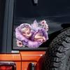 QT2466# Whimsical Sleeping Fairy with Purple Flowers & Butterflies Car Sticker for Laptop, Truck,Motorcycle, Window